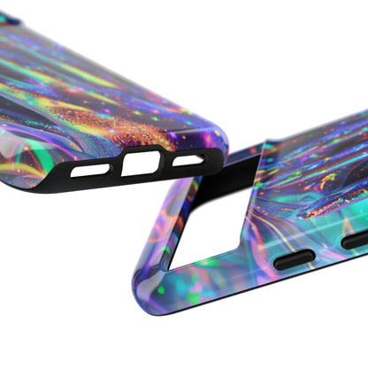 Marbled opalescent Holographic Print Phone Case