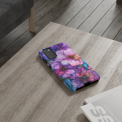 Purple Flower Stained Glass Phone Case