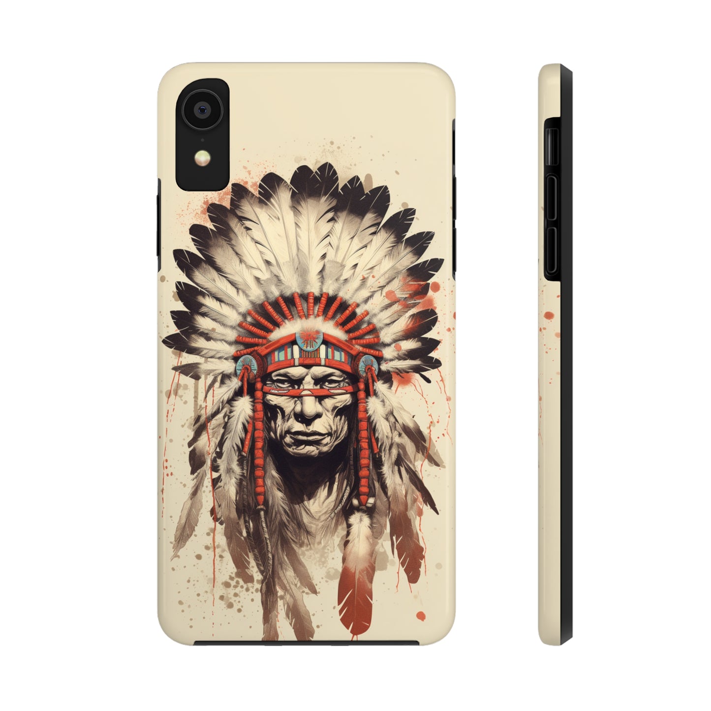 Proud Heritage: Native American Chief Headdress | Iconic Tribal iPhone Case for Models 11 through 14 Pro Max