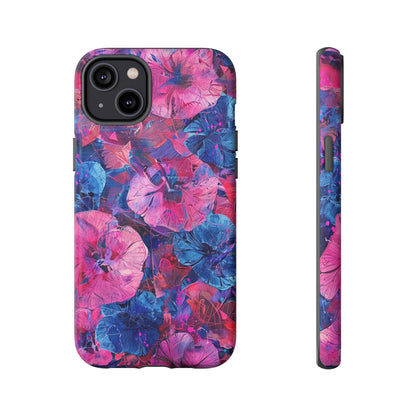 Magenta and Blue Color Floral Explosion Phone Case