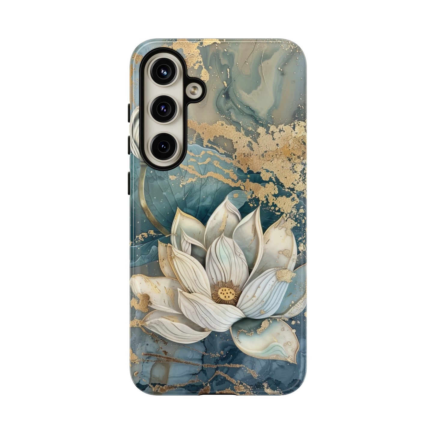 Zen Lotus Gold Floral Phone Case