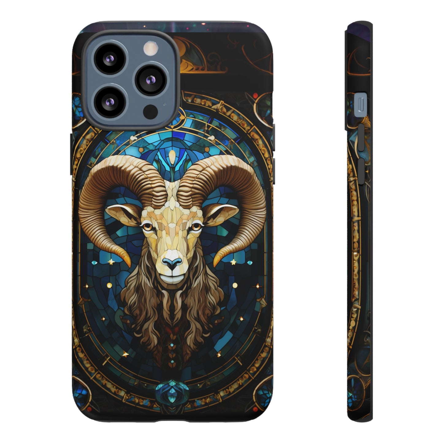 Aries Astrology Stained Glass Design Phone Case