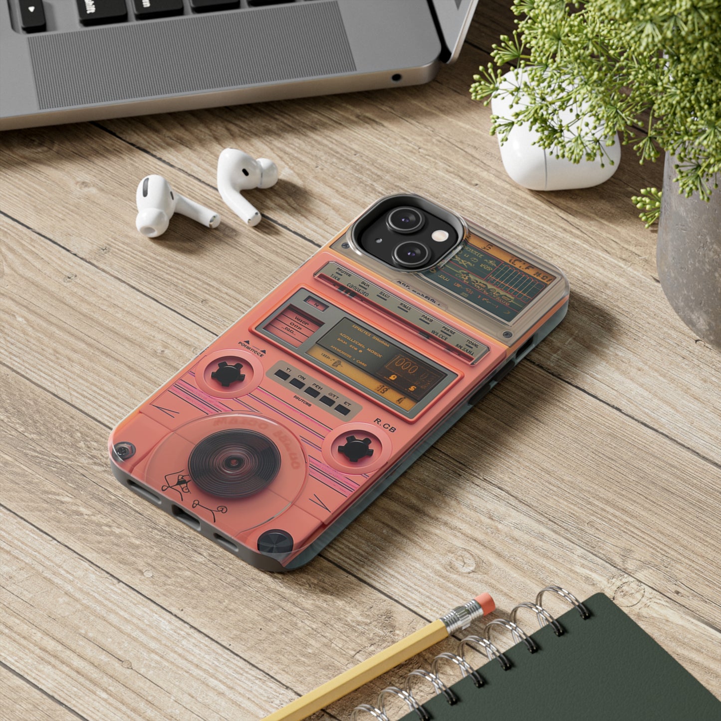 Cyberpunk Retro Walkman Nostalgia | Vintage Beats Revival iPhone Case