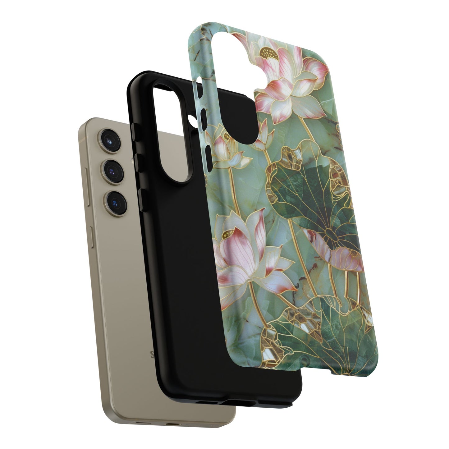 Elegant Floral Phone Case - Tough Cases with Lotus Design