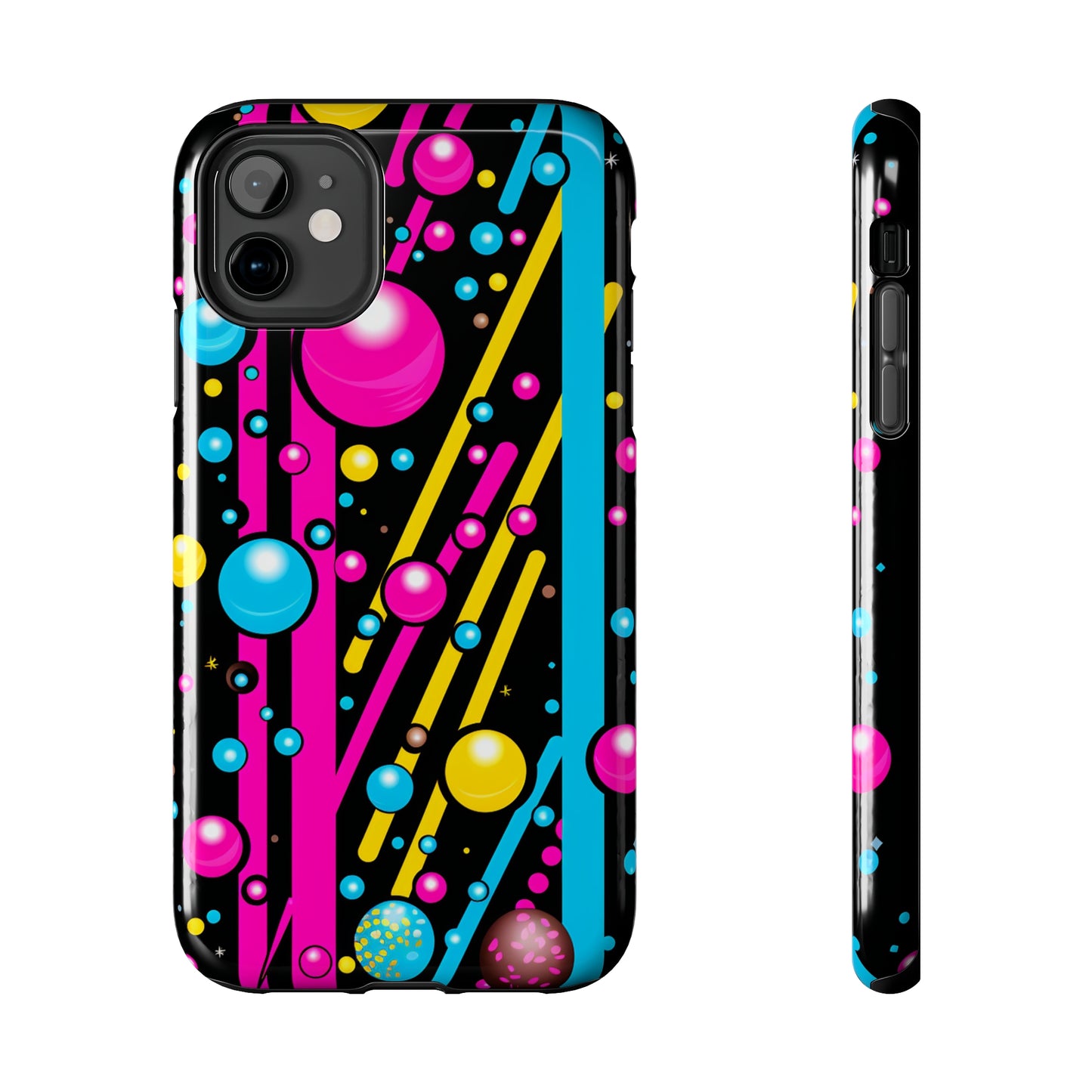 Retro Geometric Psychedelic iPhone Case | A Nostalgic Trip to Colorful Dimensions