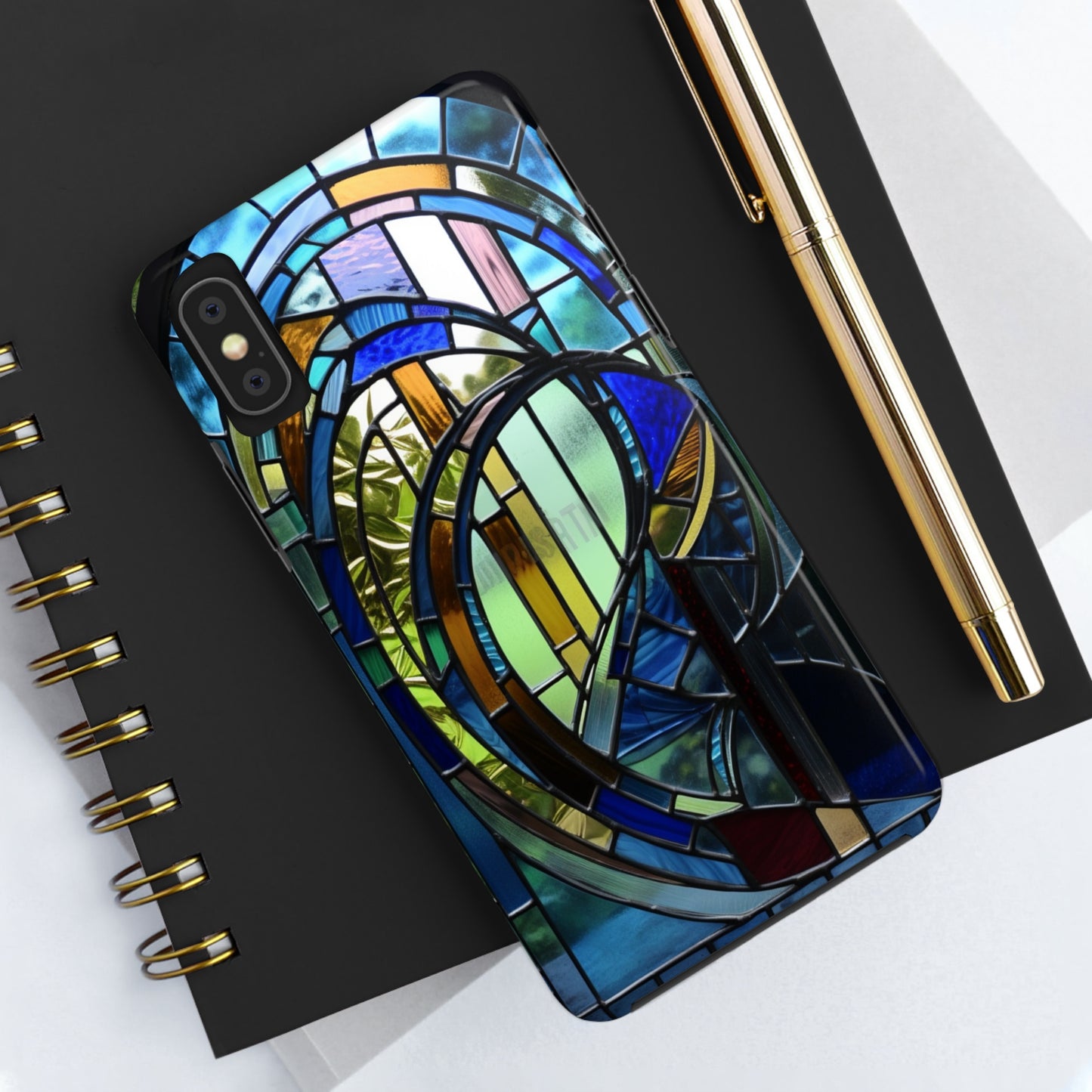 Stained Glass Floral: Art Deco Delight | Boho Chic Tough Case for iPhone & Samsung Galaxy Models