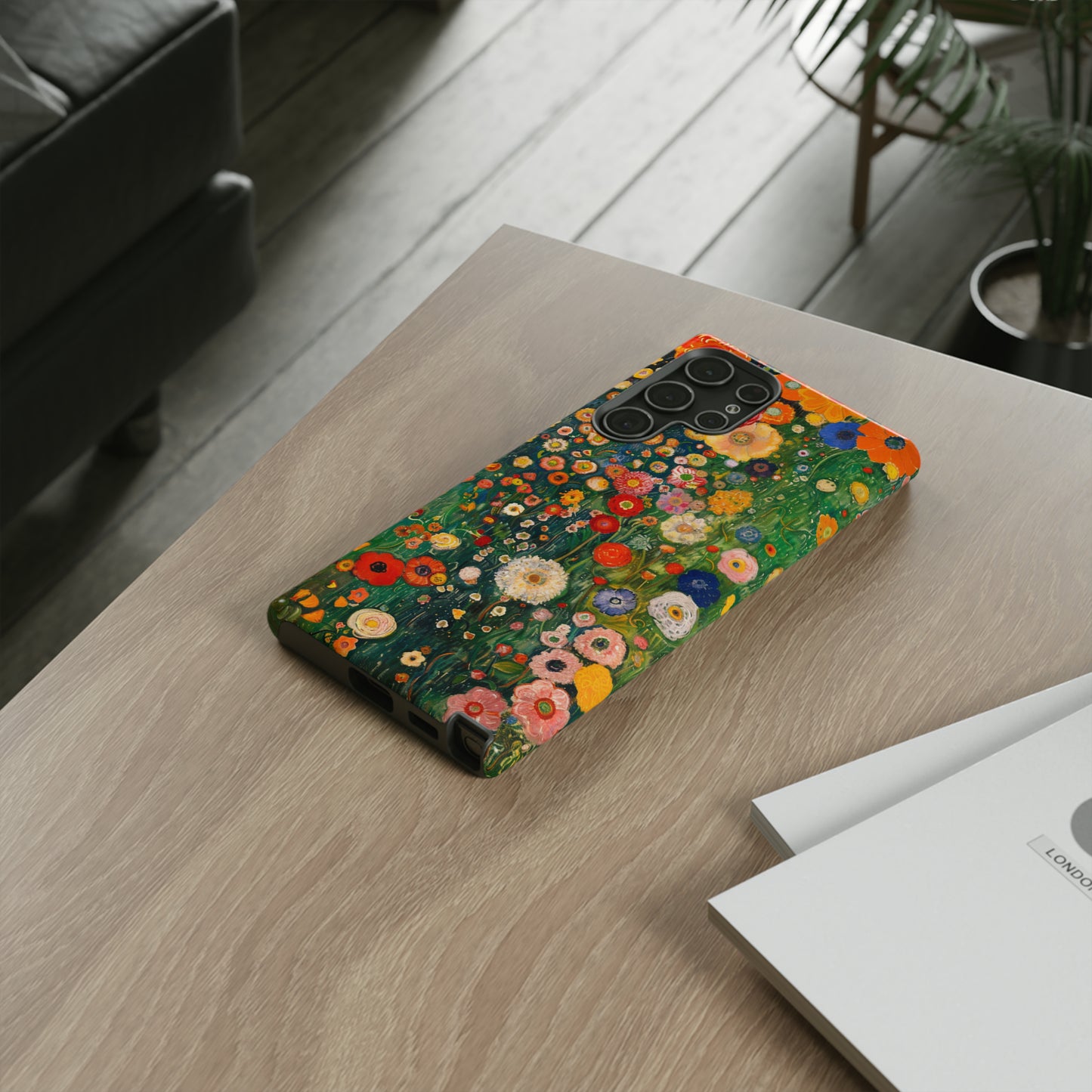 Gustav Klimt Style Flower Garden Painting Phone Case