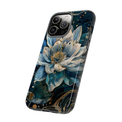 Zen Stained Glass Lotus Floral Design Phone Case