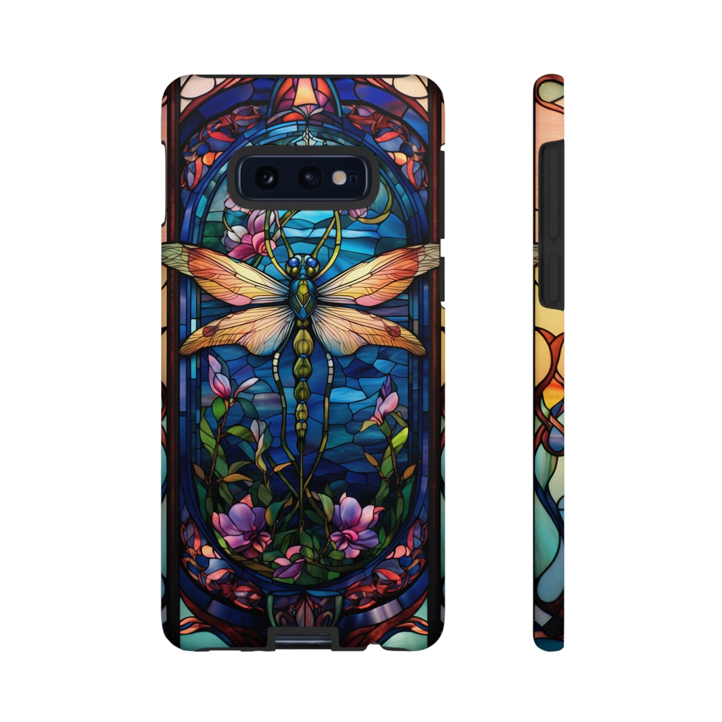 Art Nouveau Stained Glass Dragonfly Phone Case