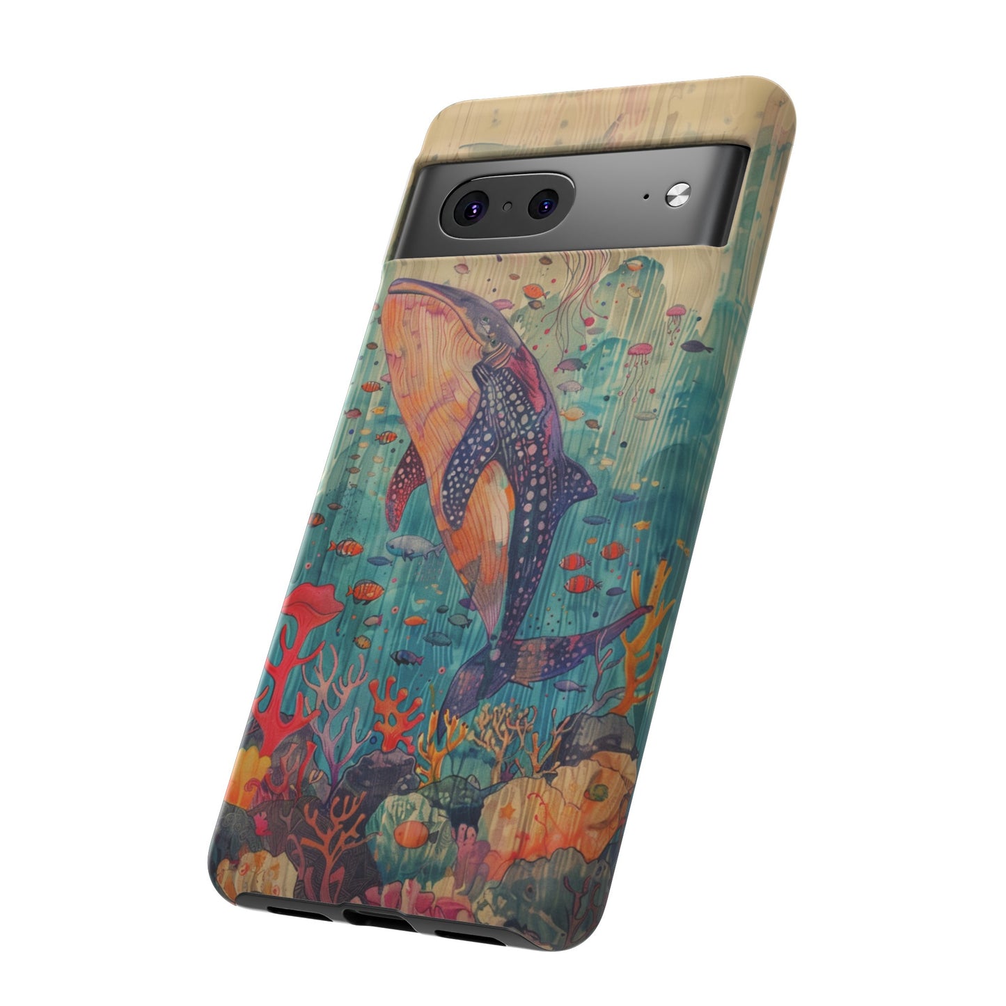 Whale Shark, Turtle, Manta Ray Phone Case