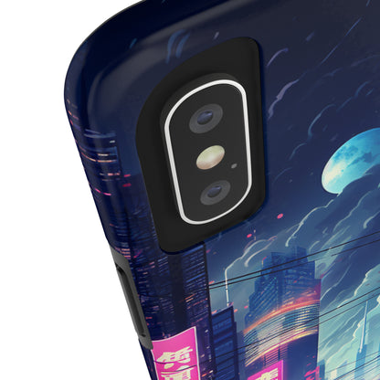 Synthwave Japanese Cyberpunk Night City iPhone Case