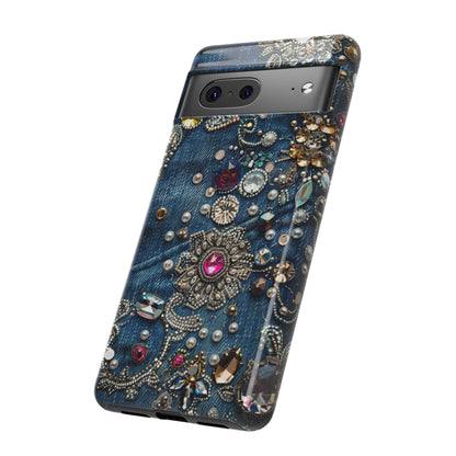 Blue Jean Queen Rhinestone Bling Phone Case