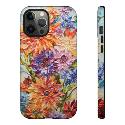 Floral Color Explosion Mosaic Tile