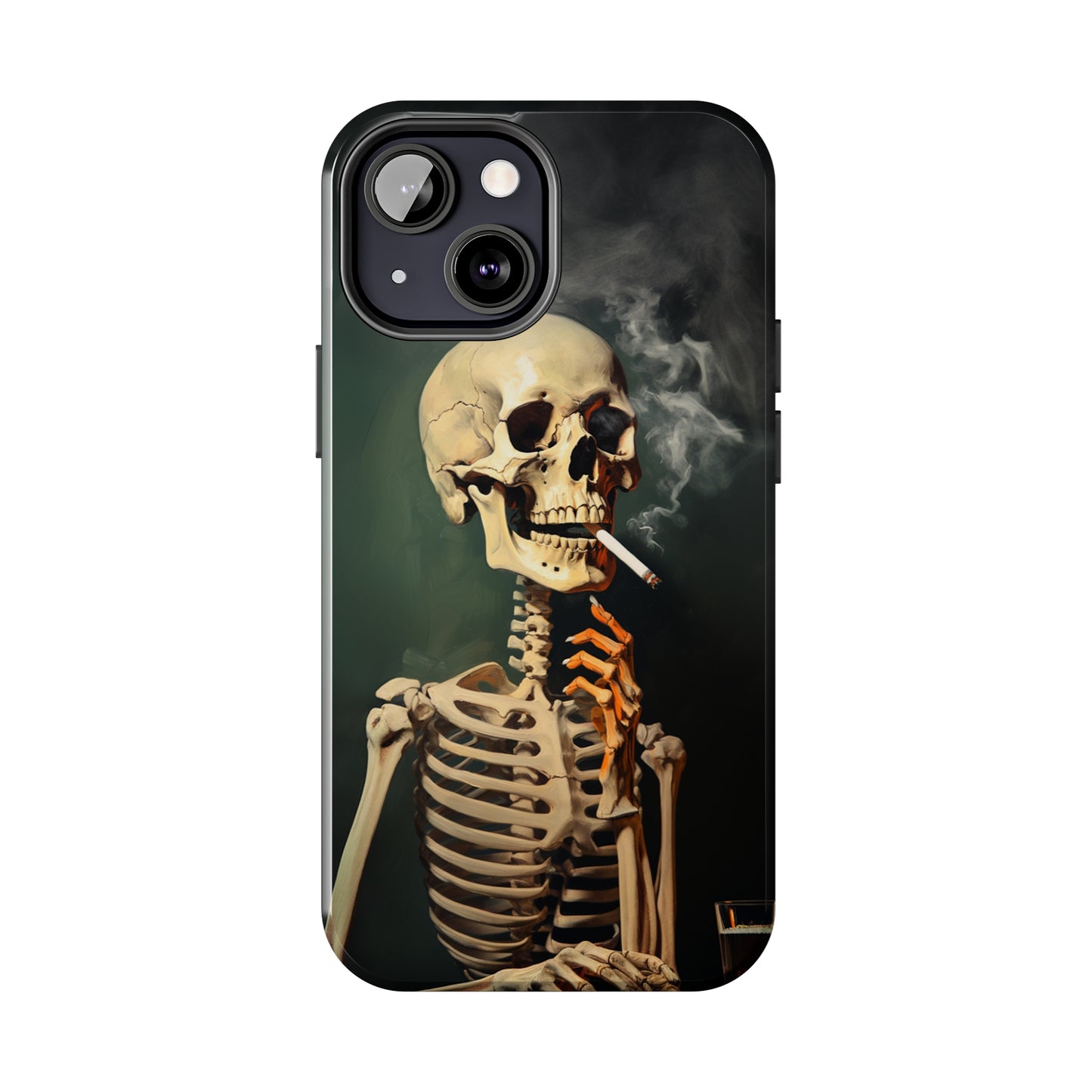 Smoking Skull iPhone Case | Edgy Style with a Mysterious Vibe for iPhone 11, 12, 13, 14, SE 2020 & Mor