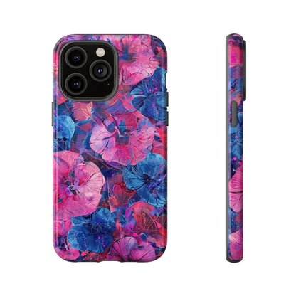 Magenta and Blue Color Floral Explosion Phone Case