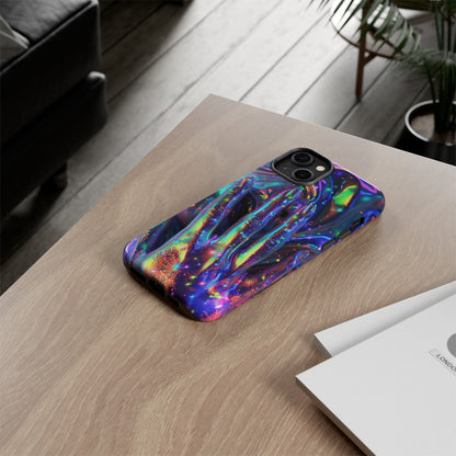 Marbled opalescent Holographic Print Phone Case