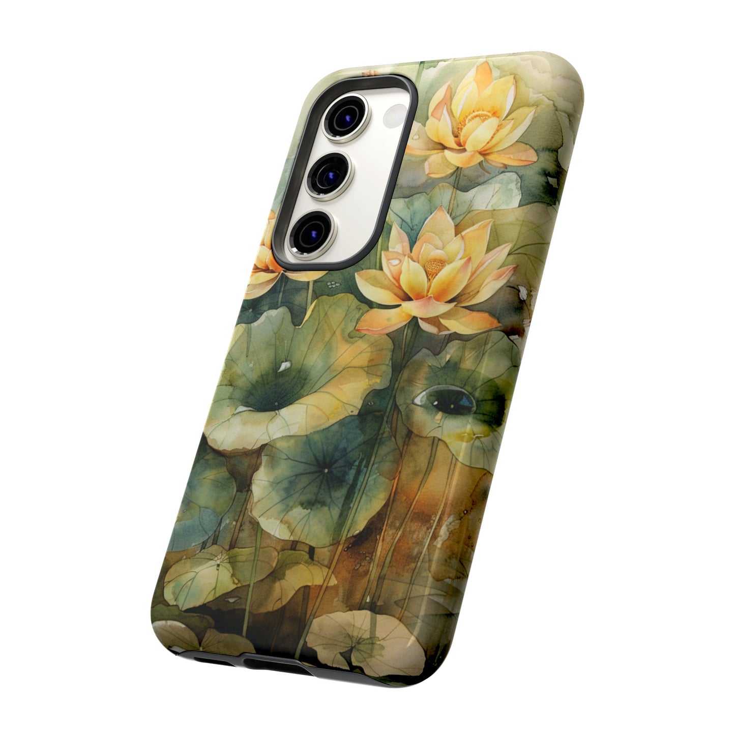 Zen Lotus Watercolor Painting iPhone 15 Case