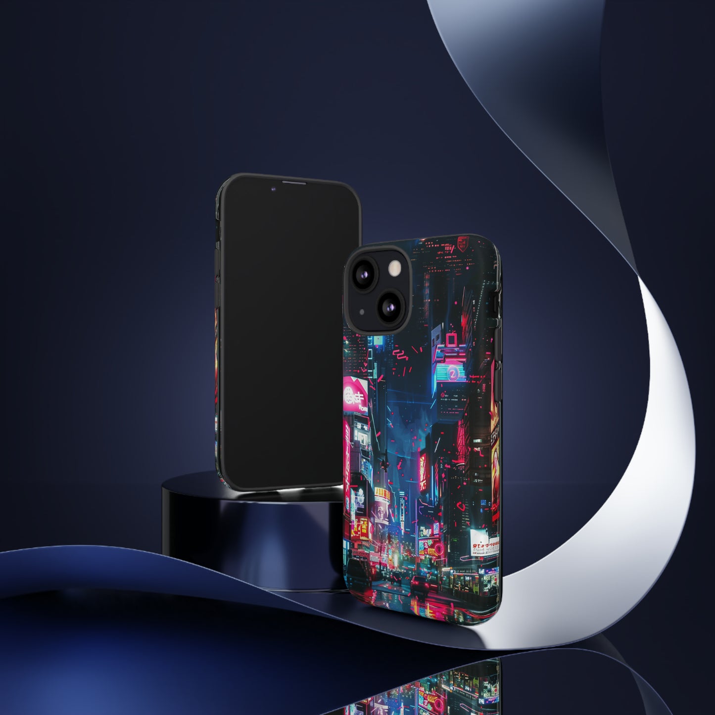 Cyberpunk Tokyo Cityscape Phone Case