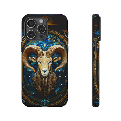 Aries Astrology Stained Glass Design Phone Case