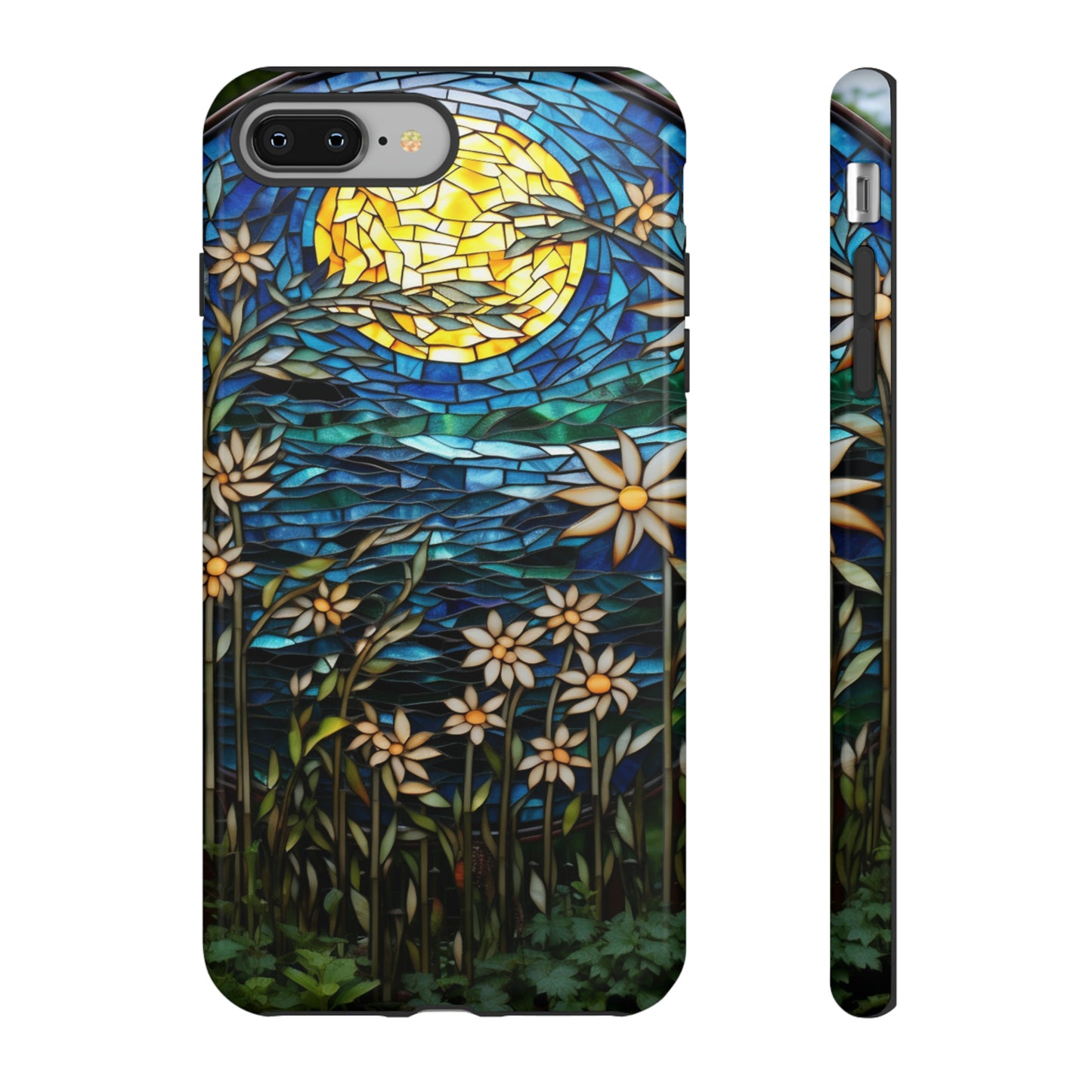 Stained Glass Mosaic Tile Full Moon