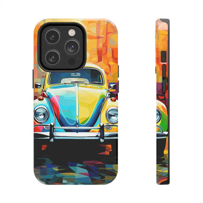 Retro-inspired iPhone 13 Pro Tough Case showcasing abstract Volkswagen charm