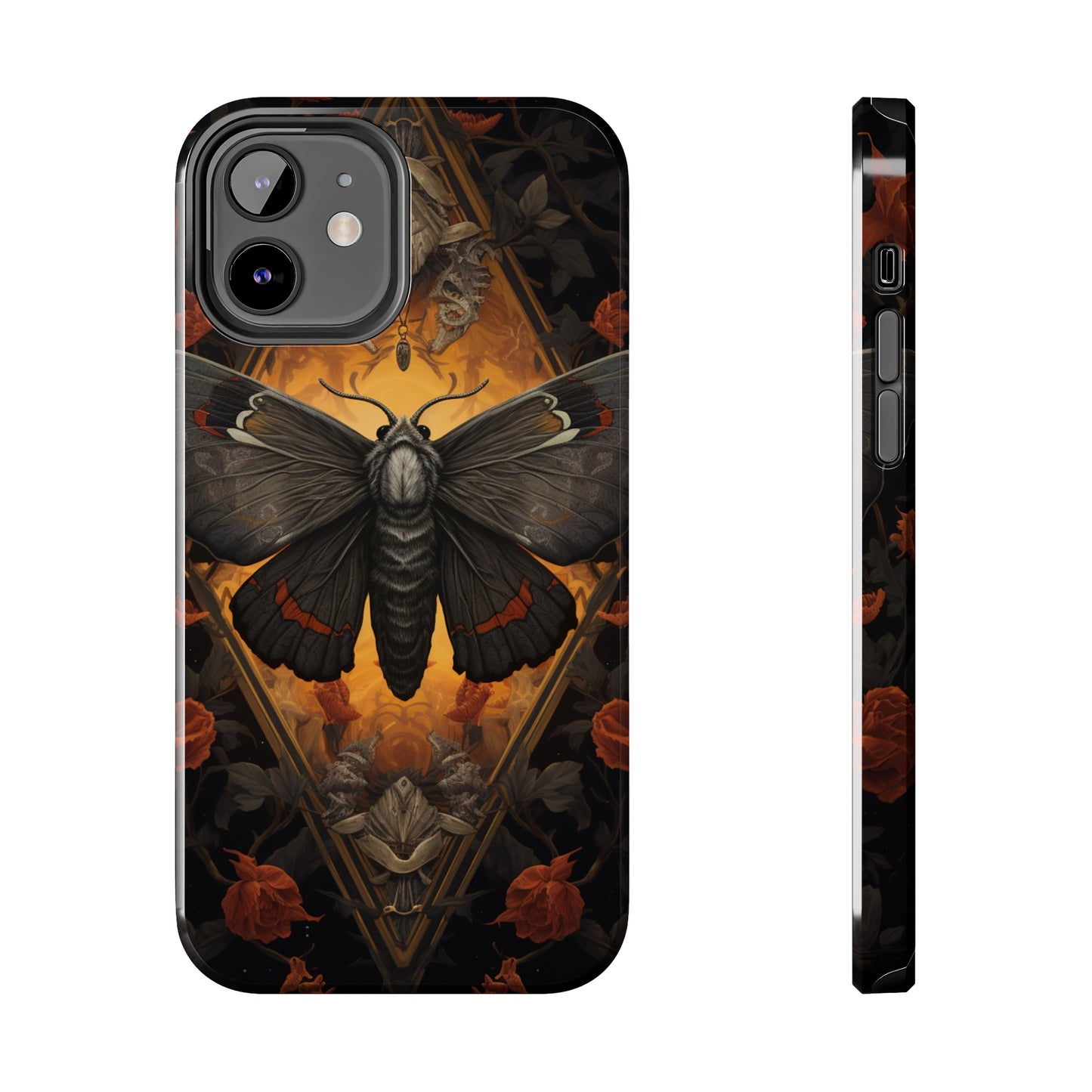 iPhone Case | Lost in Thought: Dark Academia Moth iPhone Tough Case