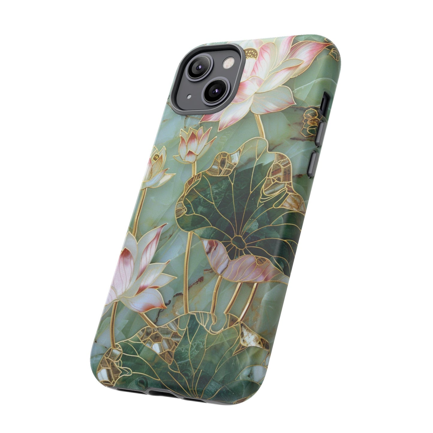 Elegant Floral Phone Case - Tough Cases with Lotus Design