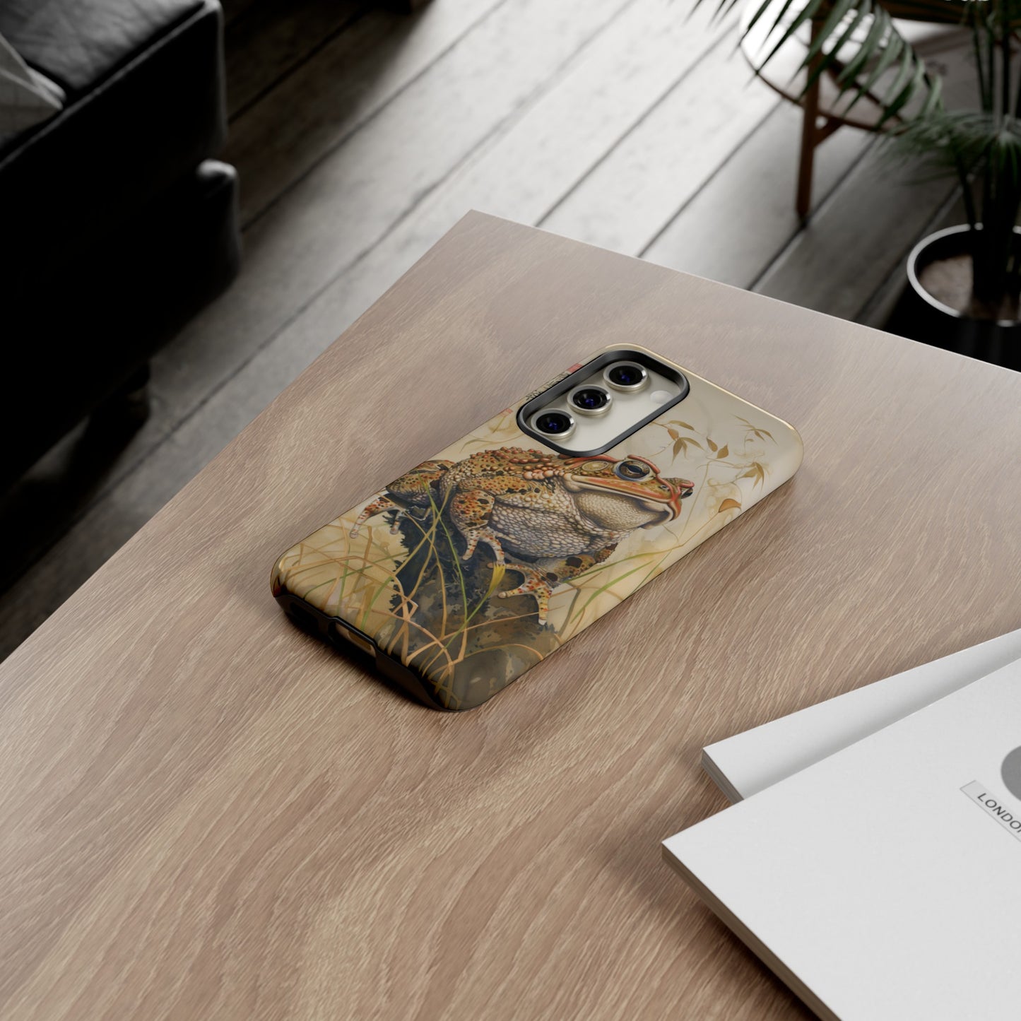 Toad on a Branch Japanese Style Art Painting Phone Case