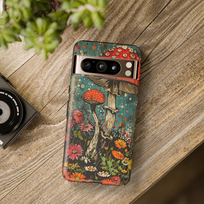 Trippy Magic Mushroom Retro Art Phone Case