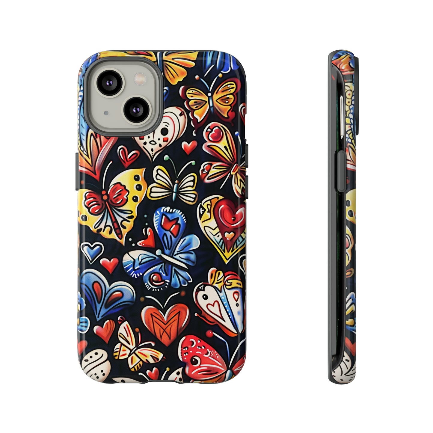 Butterfly Magic Hearts Phone Case