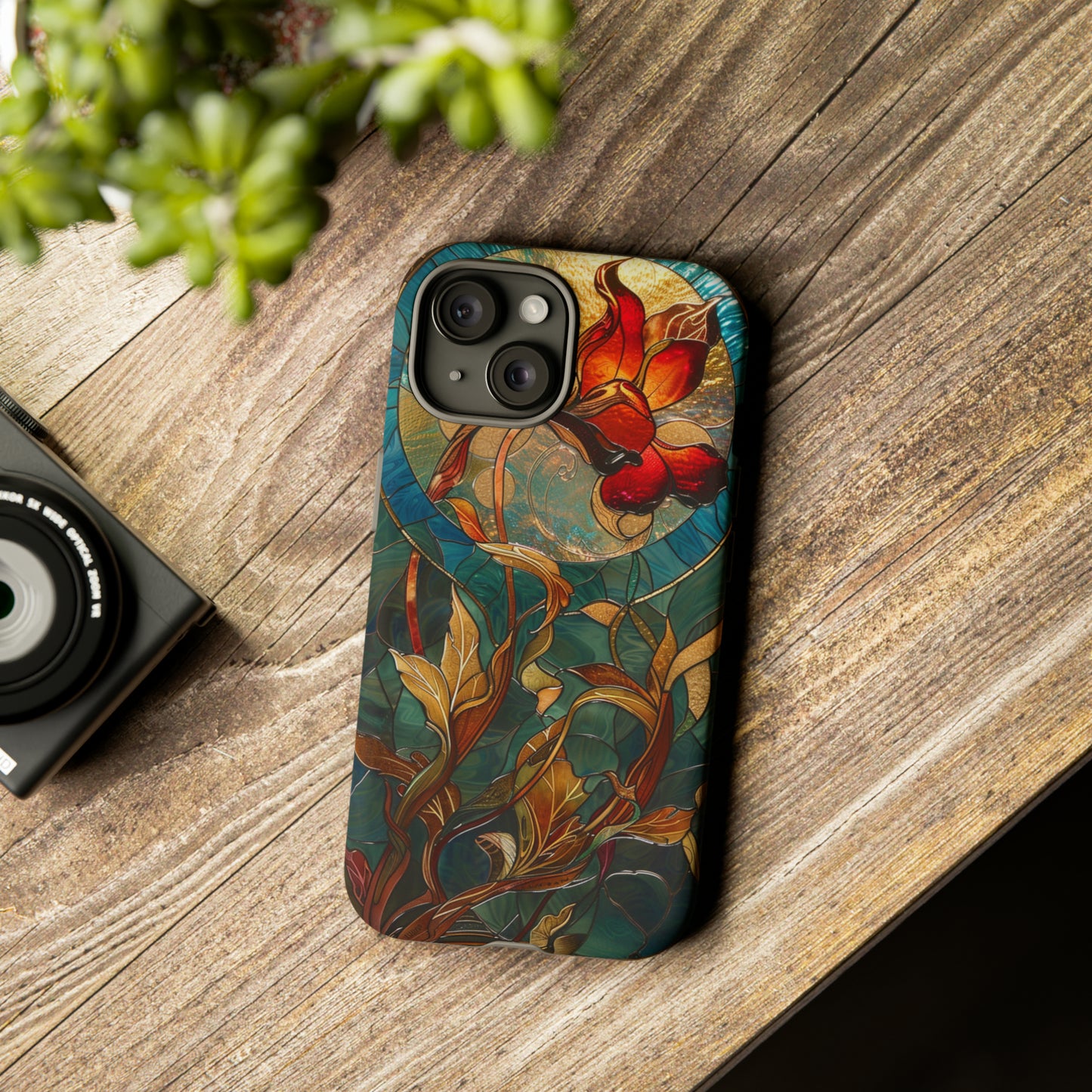 Art Nouveau Floral Full Moon Phone Case