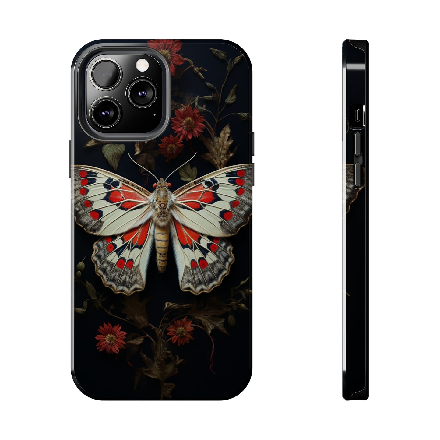 Deadhead Moth Gothic Floral Aesthetic Dark Academia iPhone Case | Embrace Mysterious Elegance