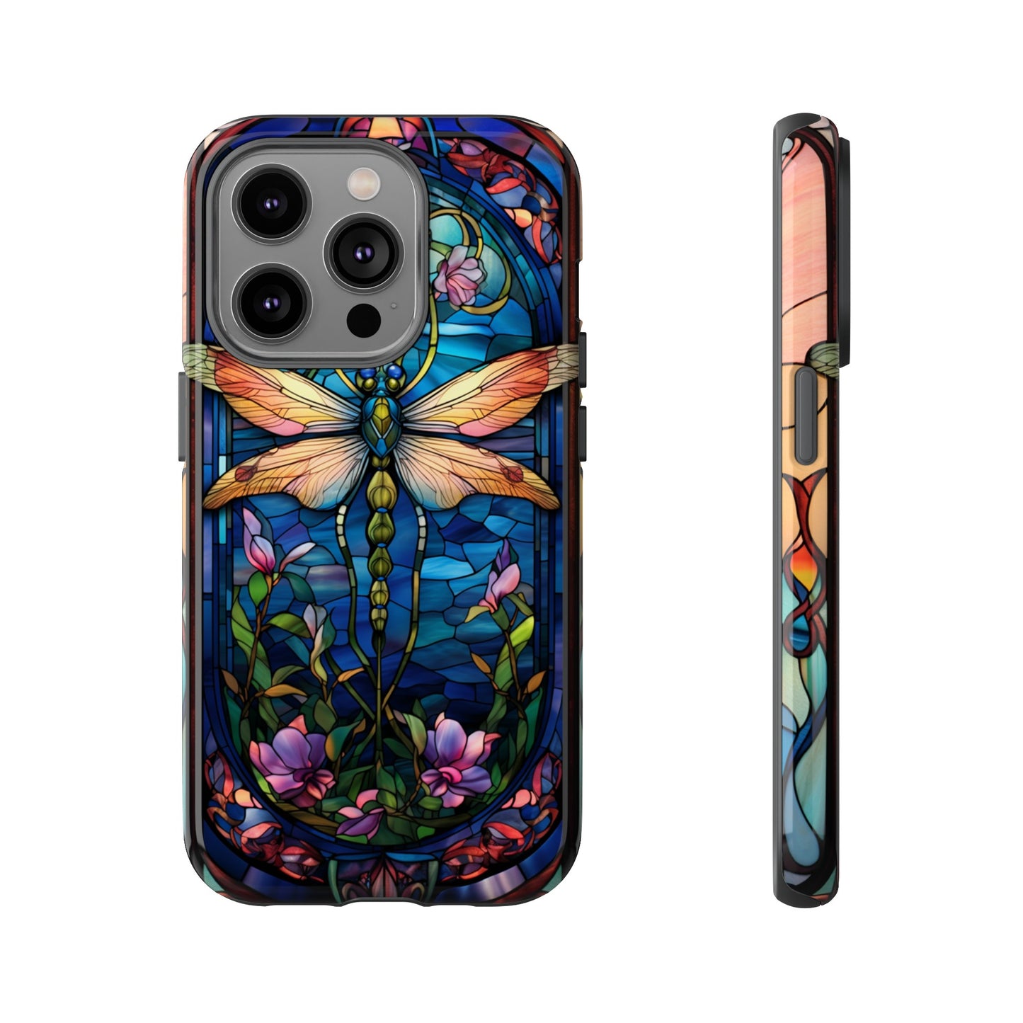 Art Nouveau Stained Glass Dragonfly Phone Case