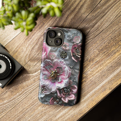 Coquette Aesthetic Floral Art iPhone 15 Case