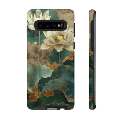 Zen Stained Glass Lotus Floral Design Phone Case