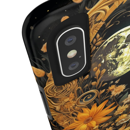 Cottagecore Floral Sun Moon Stars iPhone Case | Embrace Mystical Nature's Beauty