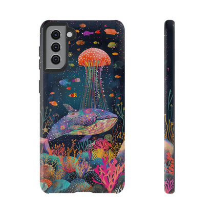 Whale Shark, Turtle, Jellyfish Phone Case