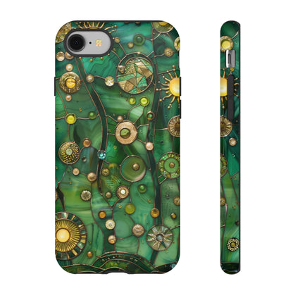 Green Celestial Stained Glass Mosaic Phone Case