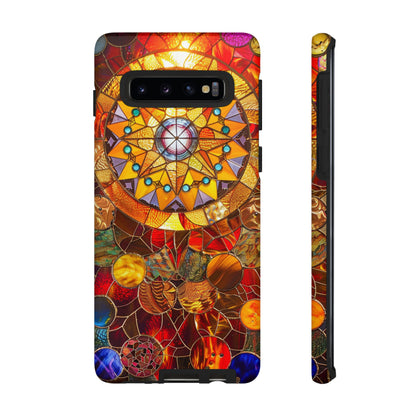 Cosmic Stained Glass Mandala Phone Case