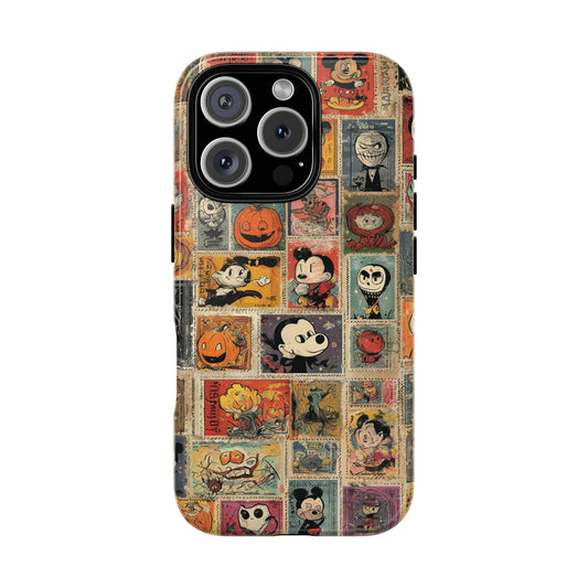 Vintage spooky cartoon phone case retro Halloween art