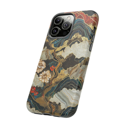 Chiyogami Stained Glass Floral Mountain Phone Case