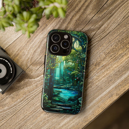 Nature Lover’s Floral Phone Case with Stained Glass Accents