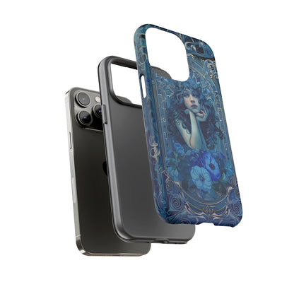 Blue Floral Art Nouveau Style Phone Case