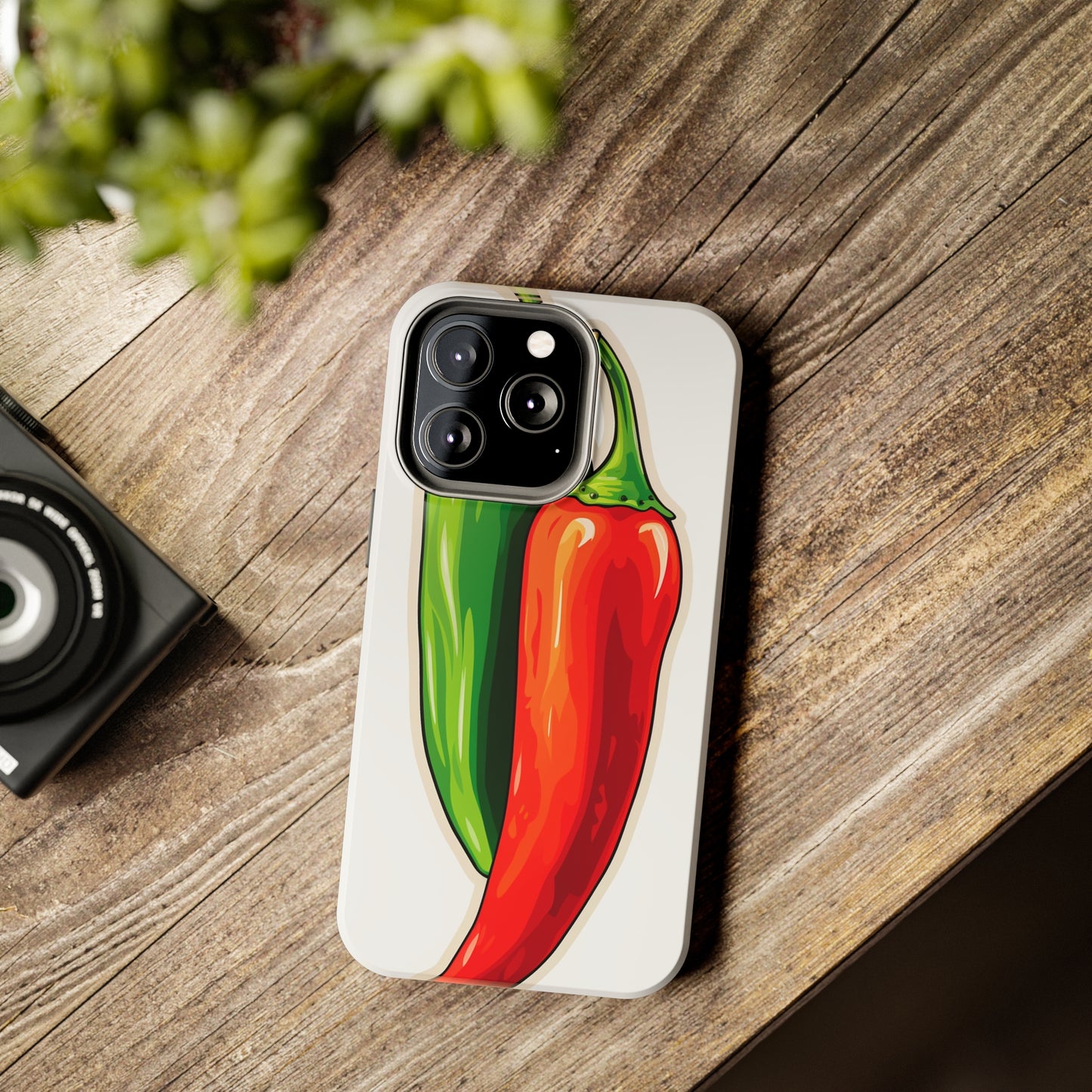 Green or Red Hot Chiles iPhone Case | New Mexico Fiery Flavors for Spice Lovers