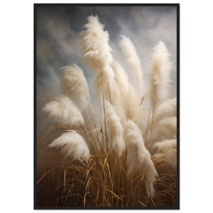 The Grass is Blowing in the Wind Wooden Framed Poster - Captivating Wall Art