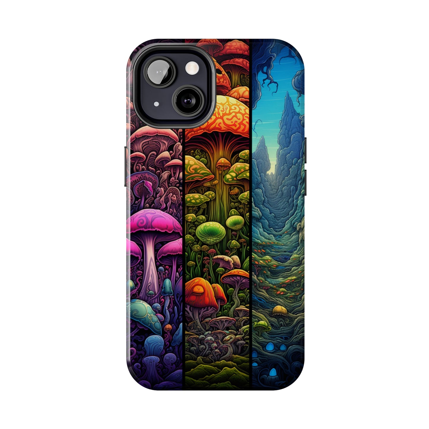 Life is just a fantasy, Mushroom, Flower Stained Glass iPhone Case | Psychedelic Natural Beauty