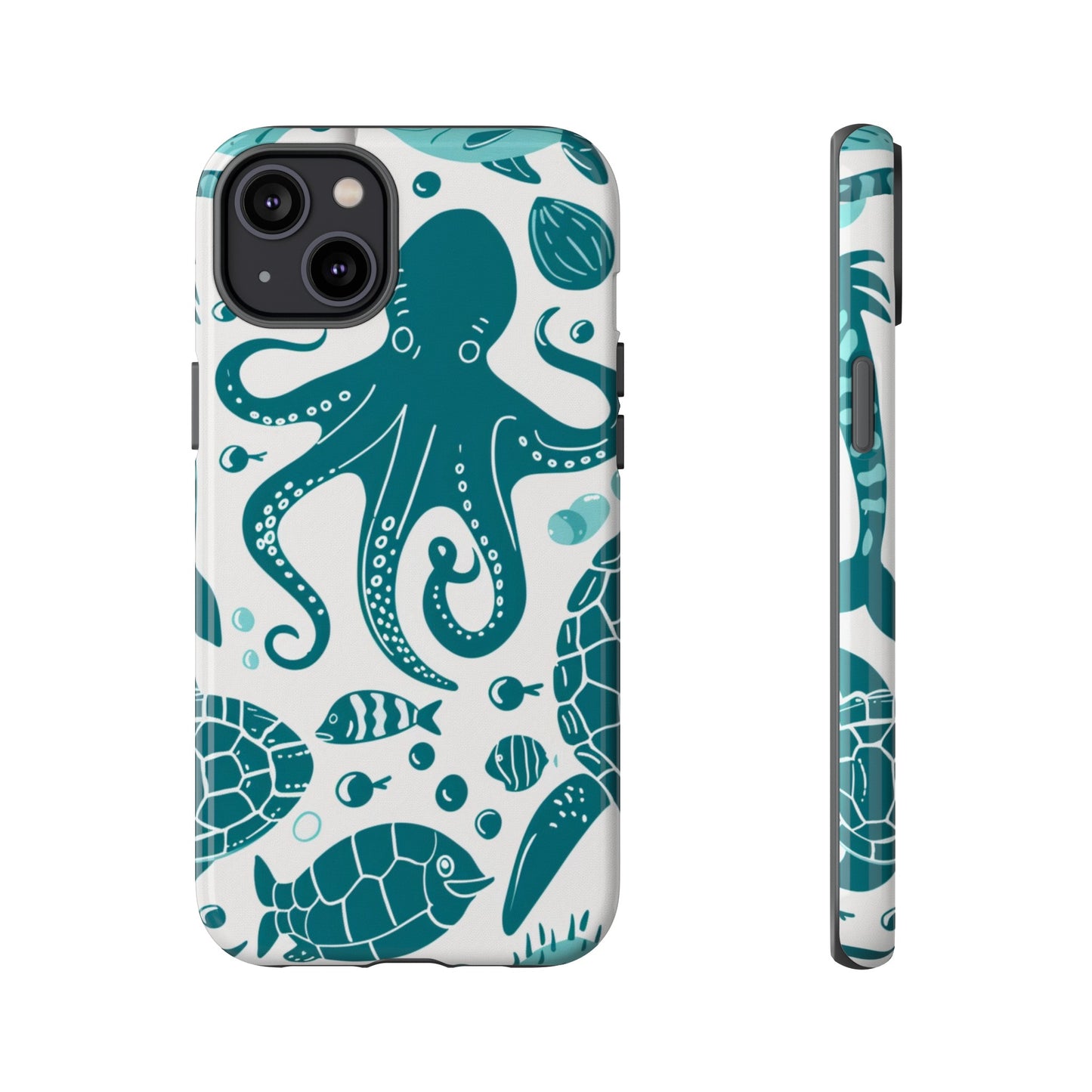 Undersea World Octopus, Turtle, Manta Ray Phone Case