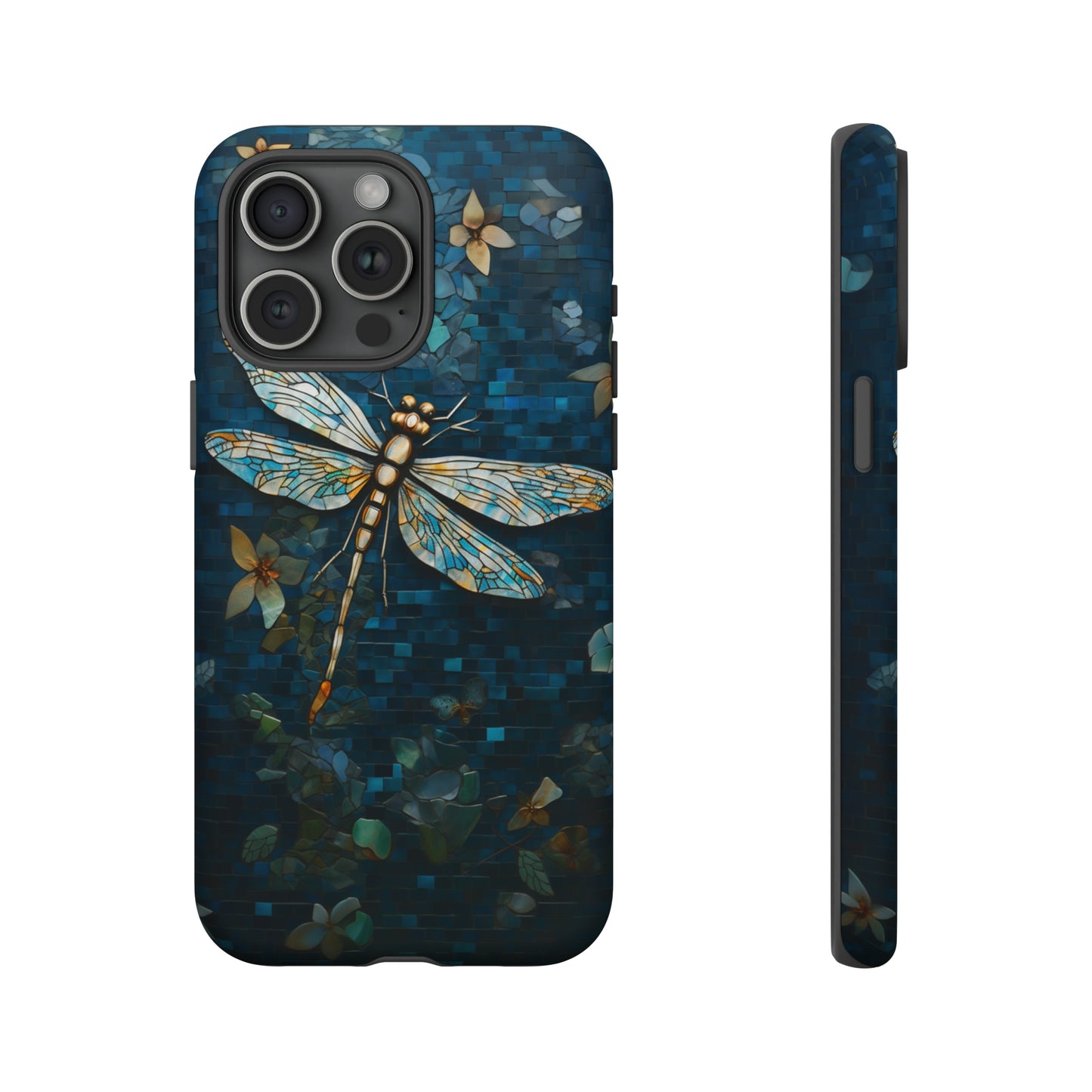 Vintage Mosaic Style Dragonfly