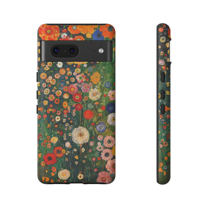 Gustav Klimt Style Flower Garden Painting Phone Case