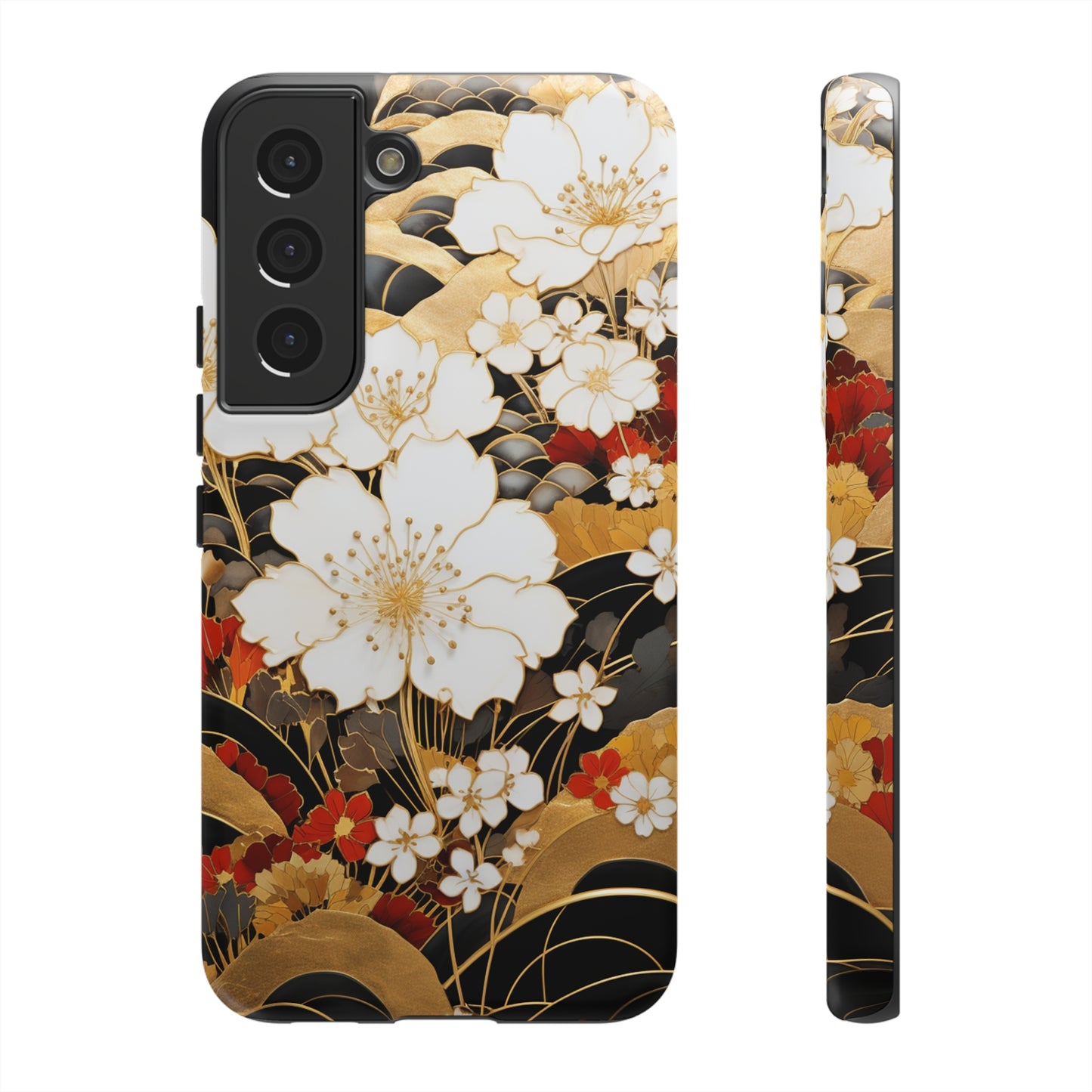 Chiyogami Floral Tough iPhone Case Galaxy S23 S22 S21 S20 Plus Ultra | Iphone 14 13 12 11 8 Pro Max Mini | Pixel 7 6 Pro 5 | Japanese Boho